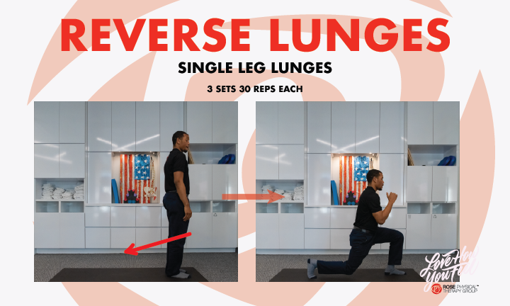 washington dc rose physical therapy single leg reverse lunge