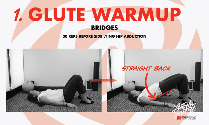 glute warmup with bridges