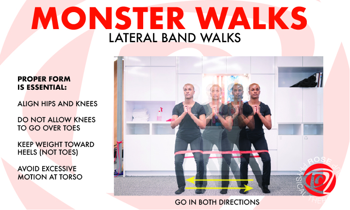 monster walks lateral band best physical therapy