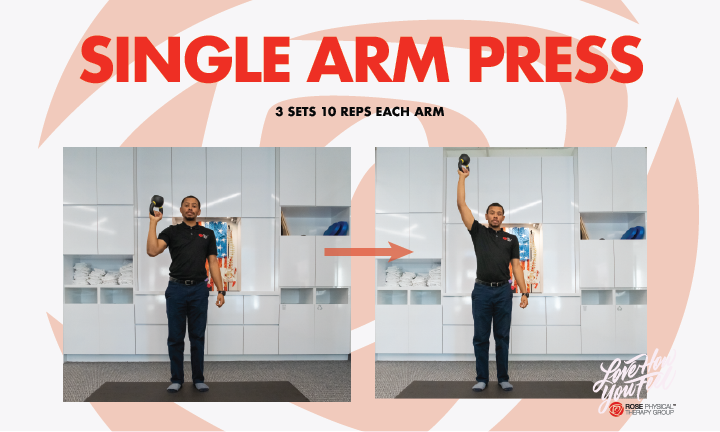 physical therapy single arm press in washington dc